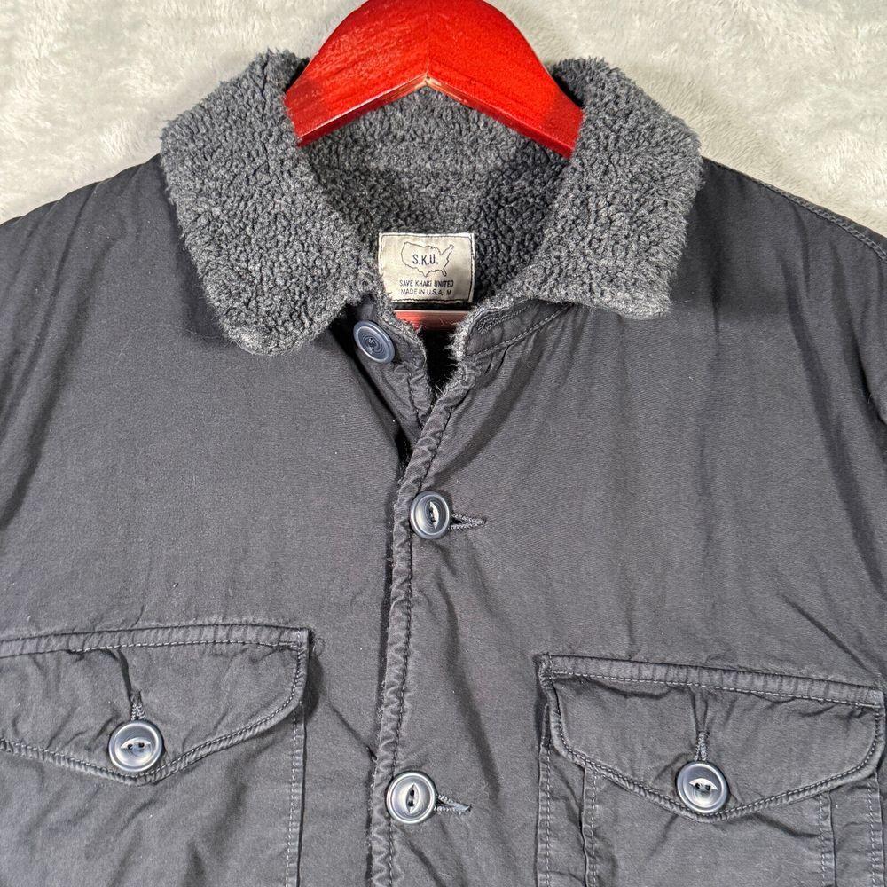 Save Khaki United Jacket Mens M Blue Sherpa‎ Lined Made in USA S.K.U. - Picture 2 of 8